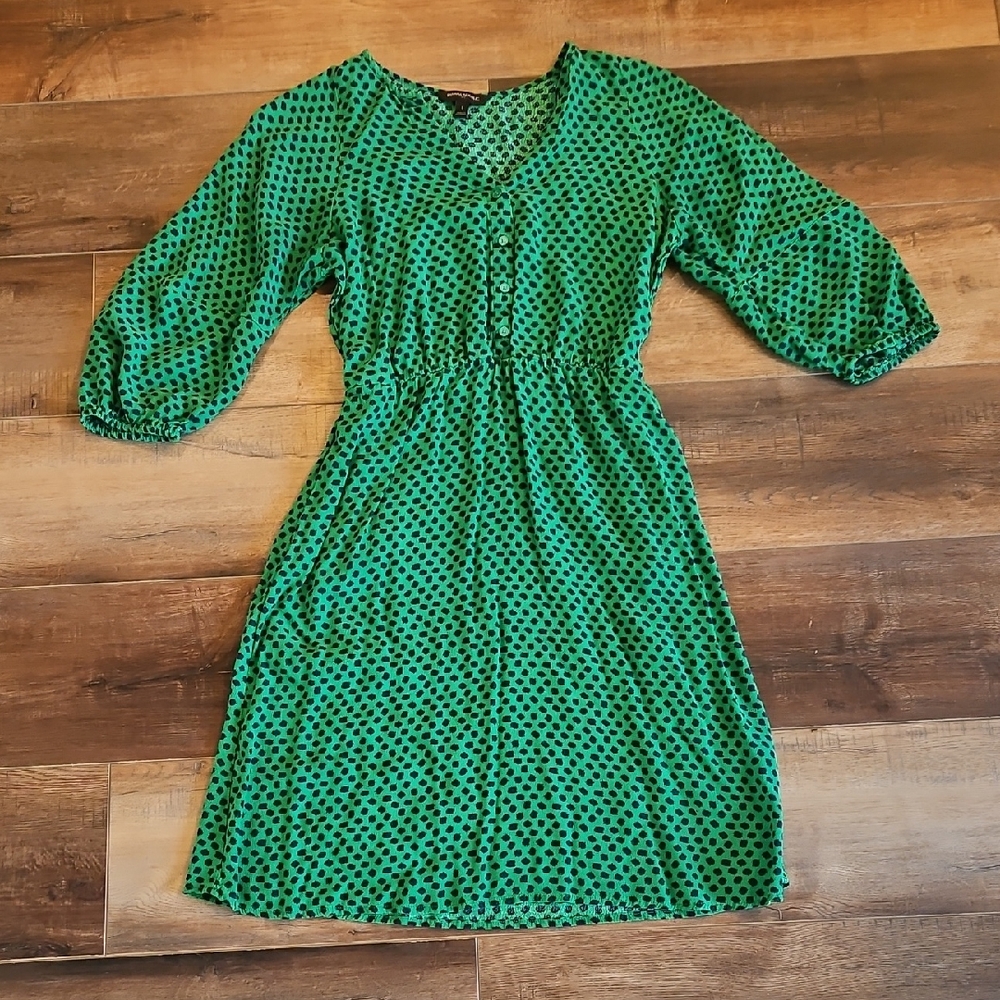 Banana Republic Emerald Long Sleeve Dress